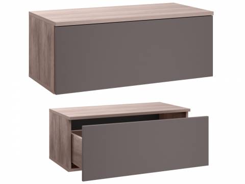 Тумба под ТВ 16.54.01 Роквуд Графит мягкая шагрень