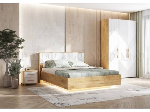 Спальня Ирис Браш Вайт/Дуб Крафт