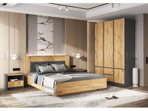 Спальня Остин Дуб крафт, Графит