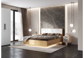 Спальня Флэш Браш Вайт, Дуб Крафт