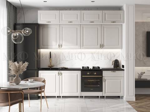 Кухня Престиж 2400 мм Браш Лайт Грей