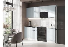 Кухня Николь 2100 мм Браш Деним Блю