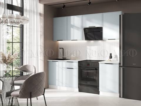 Кухня Николь 2100 мм Браш Деним Блю