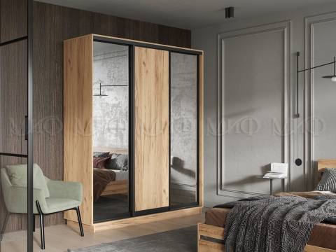 Шкаф-купе Тринити NEW (1800) два зеркала Дуб Крафт