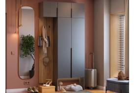 Прихожая Мебельсон К9 дуб крафт золотой/графит