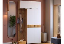 Прихожая Мебельсон К10 дуб крафт золотой/белое дерево