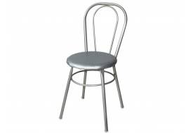 Стул №1 ДХ-8 без мягкой спинки обивка серебро