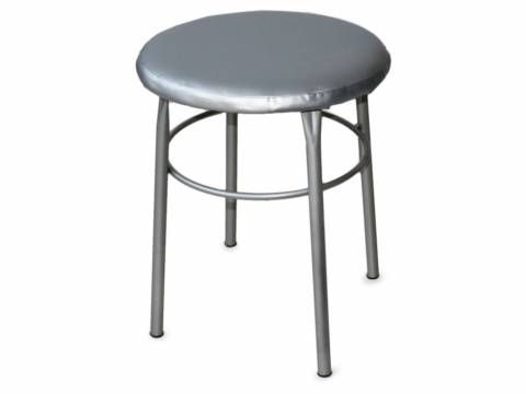 Табурет круглый ДХ-10 обивка серебро