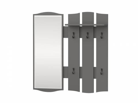 Вешалка с зеркалом Фьюжен 2-0403 Графит