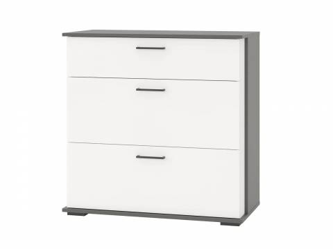 Комод с 3-мя ящиками Даллас 4-4425 Графит, Белый