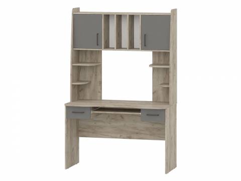 Стол рабочий Бета 6-0604 Дуб Крафт Серый, Графит