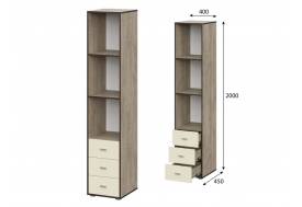 Пенал открытый Этна пн1 Дуб Эндгрейн/Алебастр