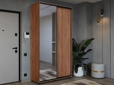 Шкаф-купе Prime двухдверный ОР16-6.ZD дуб табачный