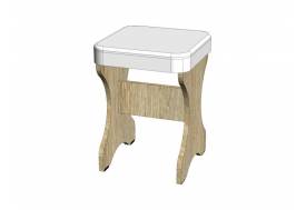 Табурет Линаура сонома/белый Комплект 2 шт