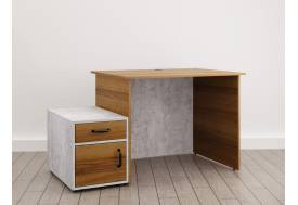 Стол с тумбой Малый (С-3) Soft комбинированный