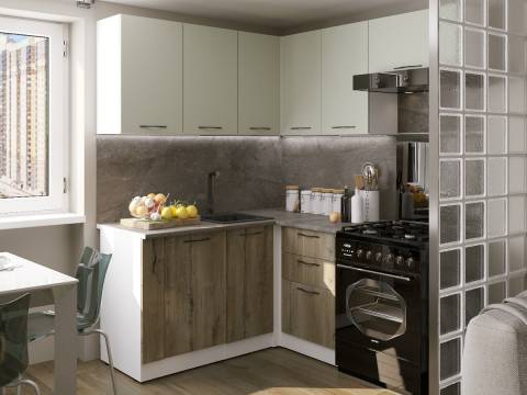 Кухонный гарнитур Анхель мега прайм 1600х1700 мм