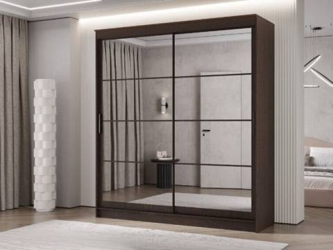 Шкаф-купе Гранд-1 2000 Дуб Венге-двери Зеркало