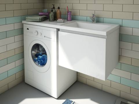 Тумба с раковиной Dallas Luxe 1500 навесная 1 ящик правая