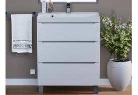 Тумба с раковиной Uperwood Tanos 3 ящика напольная 70 см белая