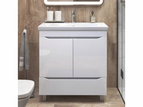 Тумба Grani 800-2-1 Como белый