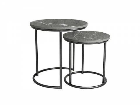 Стол журнальный Матрешка комбинированный каспий темный/черный