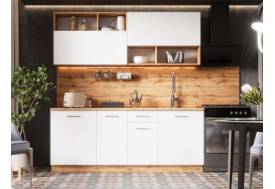Кухонный гарнитур Лайма ЛДСП 2000 мм Дуб Вотан-Белый