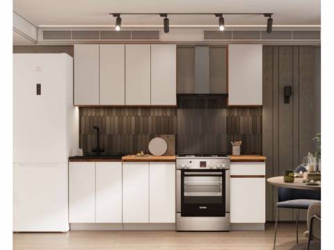 Кухонный гарнитур Гретта ЛДСП 1600 мм Дуб Вотан-Белый