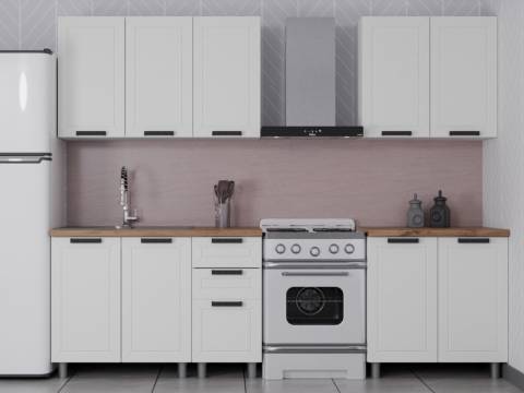 Кухонный гарнитур Лилия 2000 мм Молочный