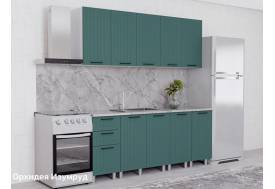 Кухонный гарнитур Орхидея 2000 мм Изумруд