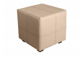 Пуф кожаный Марио бежевый