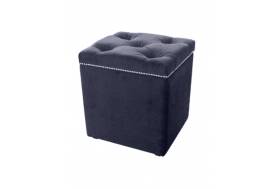 Пуф с ящиком серый