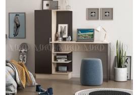 Стол компьютерный №1 Дуб беленый, венге