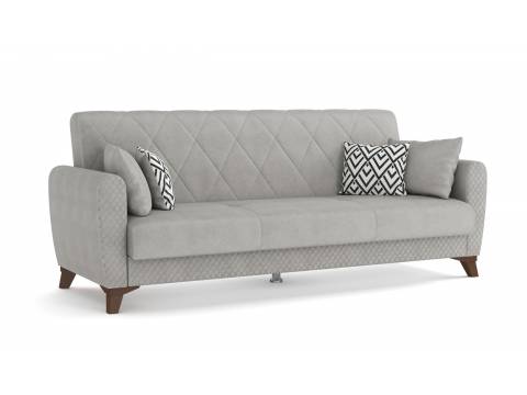 Диван-кровать 3-х местный Эдвин велюр прага туман